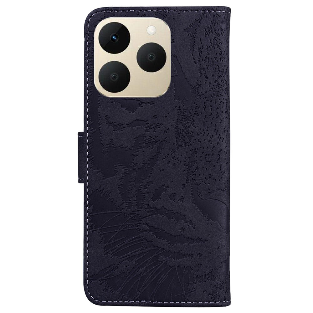 For Realme 15T 5G Case Tiger Imprint Leather Wallet Phone Cover