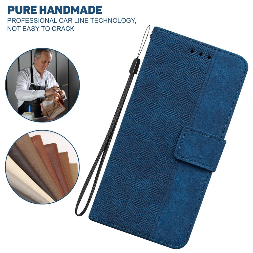 For Samsung Galaxy S26 / S26 Pro Case Geometry Pattern Leather Wallet Phone Cover with Wrist Strap