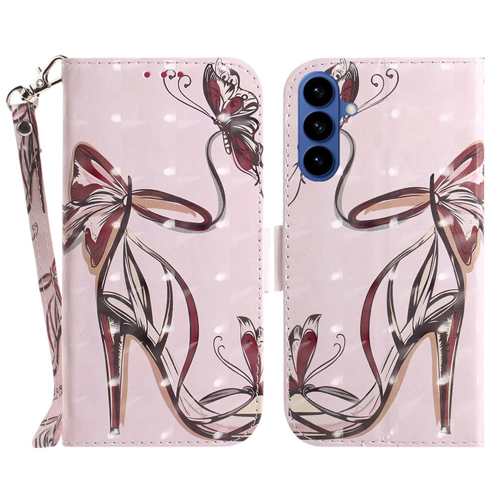 For Samsung Galaxy S26 / S26 Pro Case Pattern Printing Leather Wallet Phone Cover with Wrist Strap