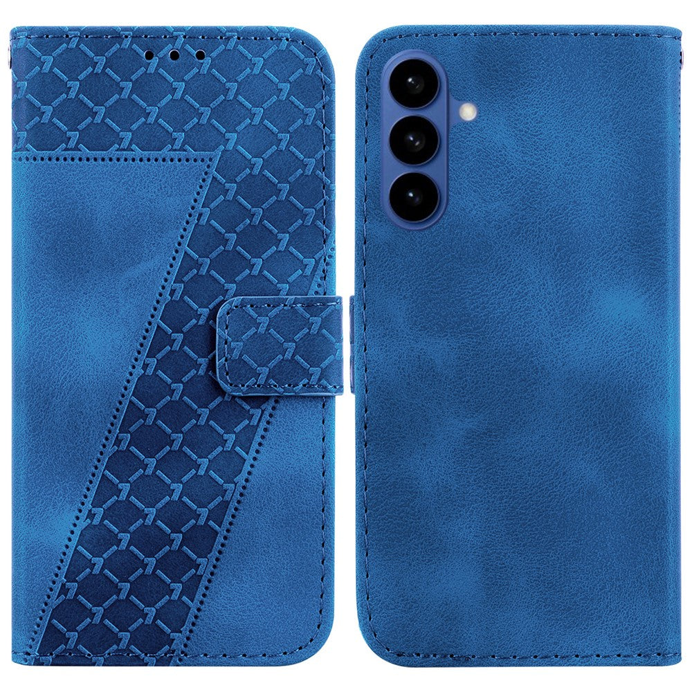 For Samsung Galaxy S26 / S26 Pro Stand Case 7-Shaped Pattern Imprint Leather Phone Cover with Strap
