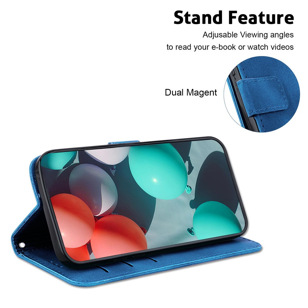 For Samsung Galaxy S26 / S26 Pro Stand Case 7-Shaped Pattern Imprint Leather Phone Cover with Strap