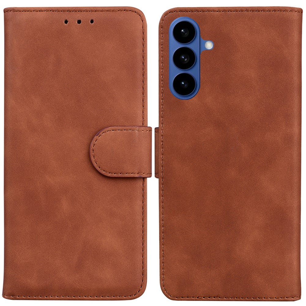 For Samsung Galaxy S26 / S26 Pro Case Solid Color Leather Wallet Phone Cover