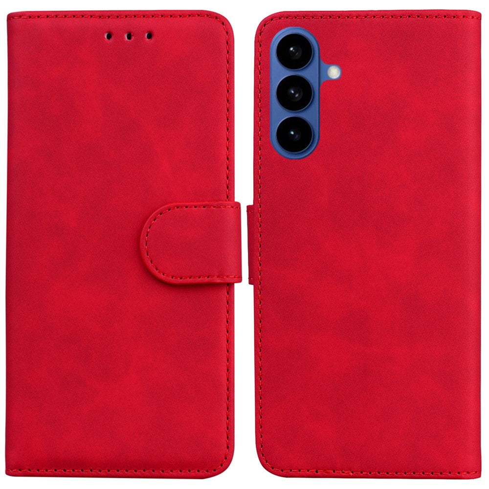 For Samsung Galaxy S26 / S26 Pro Case Solid Color Leather Wallet Phone Cover