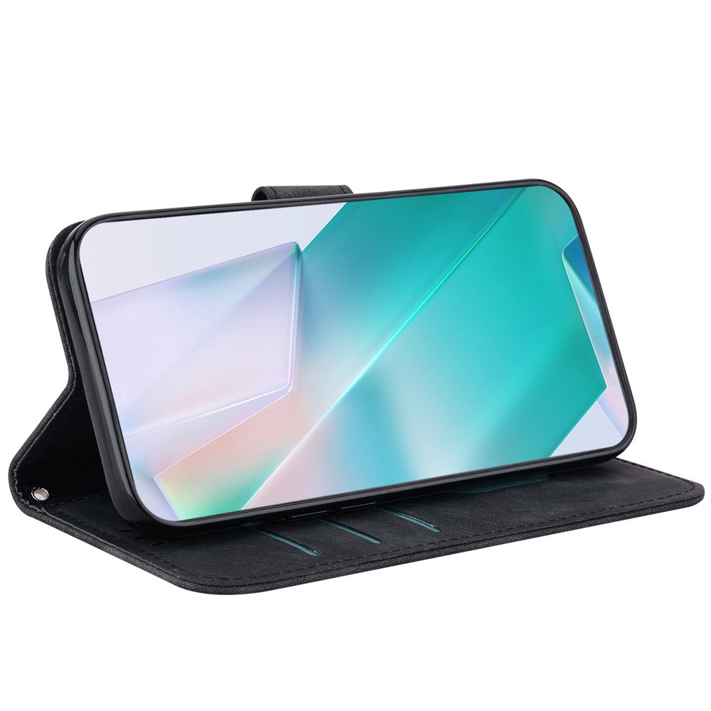 For Samsung Galaxy S26 / S26 Pro Wallet Case Tiger Imprint Leather Shockproof Phone Cover with Wrist Strap