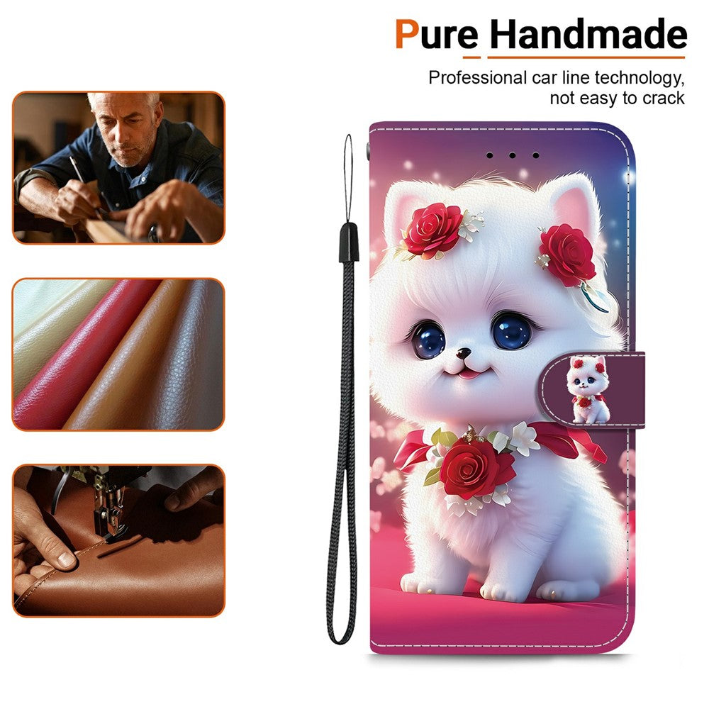 For Samsung Galaxy S26 / S26 Pro Leather Case Stand Wallet Pattern Printing Phone Cover with Wrist Strap