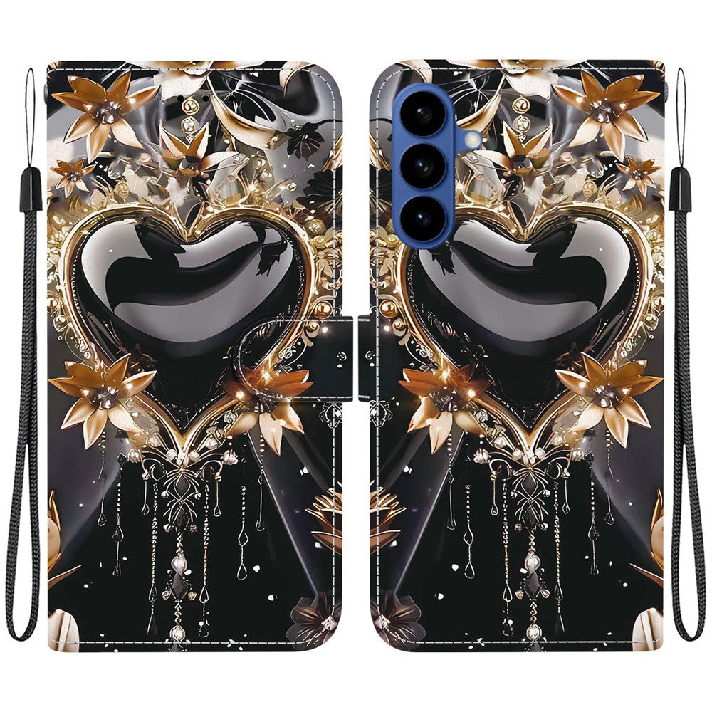 For Samsung Galaxy S26 / S26 Pro Wallet Case Pattern Printing Leather Stand Phone Cover with Strap