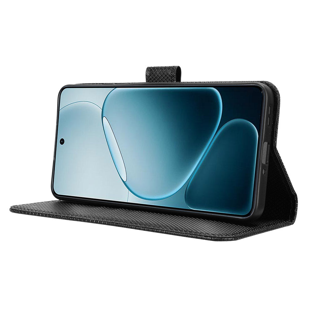 For Oppo A6 Max 5G / Oppo A6 GT 5G / Oppo F31 Pro+ 5G Leather Wallet Case with Strap Diamond Texture Phone Cover