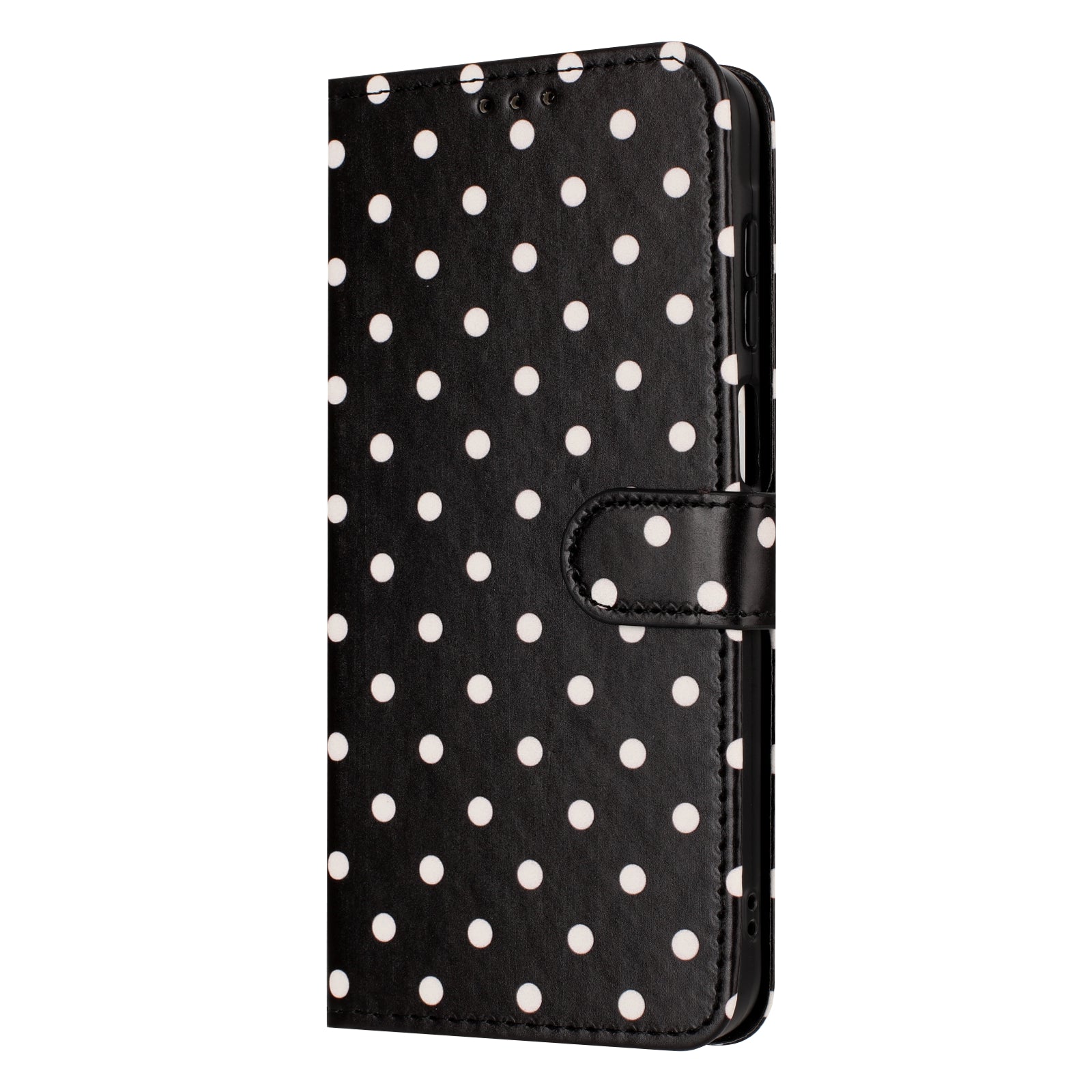 For Samsung Galaxy S25 FE Leather Case Polka Dot Pattern Wallet Stand Folio Phone Cover