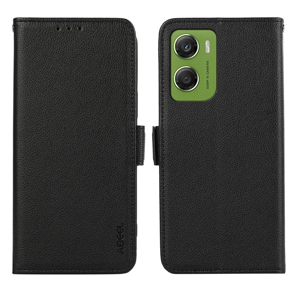 ABEEL For Motorola Moto G06 4G Case Litchi Texture Leather RFID Blocking Phone Cover