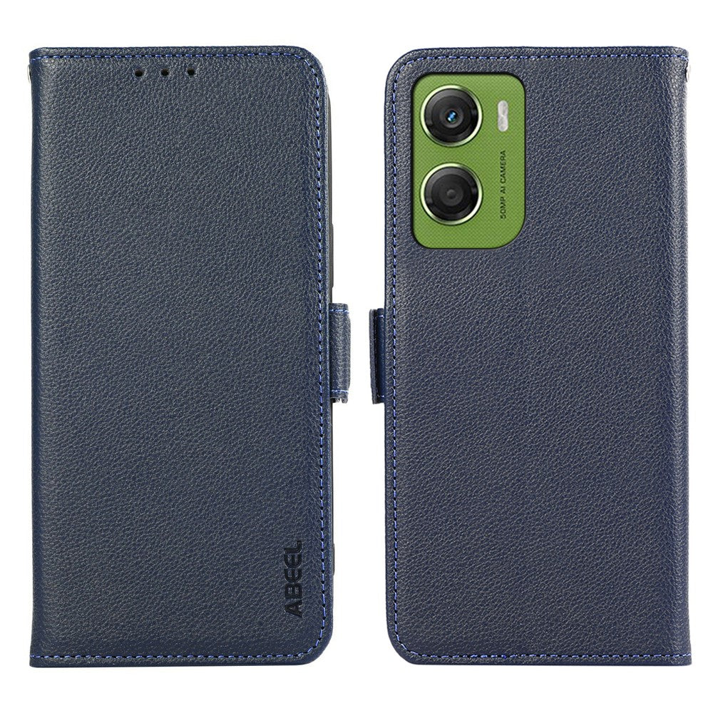 ABEEL For Motorola Moto G06 4G Case Litchi Texture Leather RFID Blocking Phone Cover