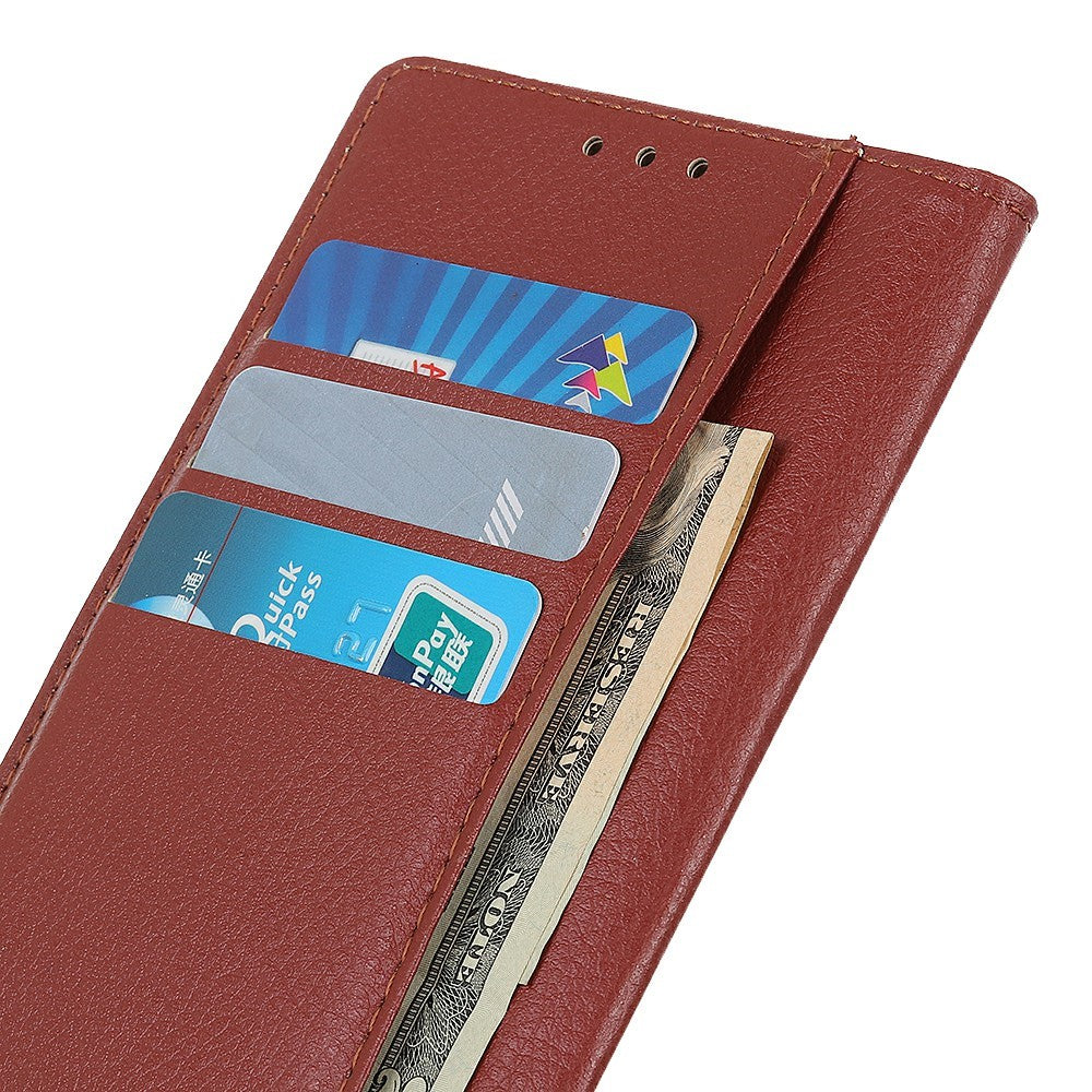 For Motorola Moto G06 4G Wallet Case PU Leather Phone Cover Litchi Texture