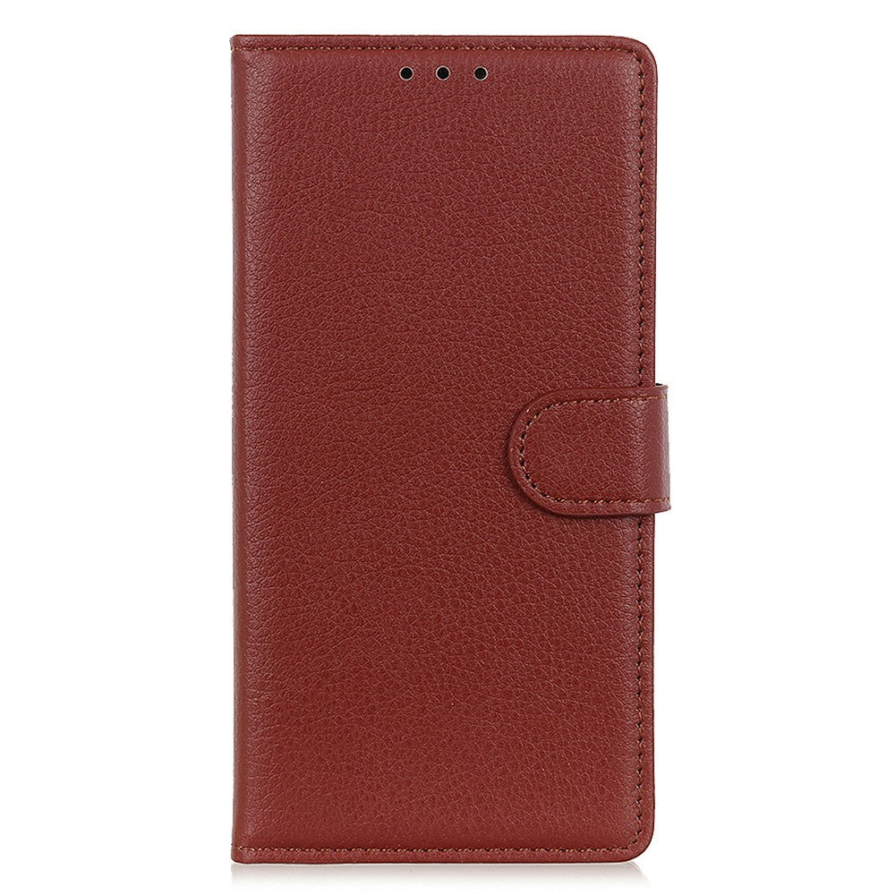 For Motorola Moto G06 4G Wallet Case PU Leather Phone Cover Litchi Texture