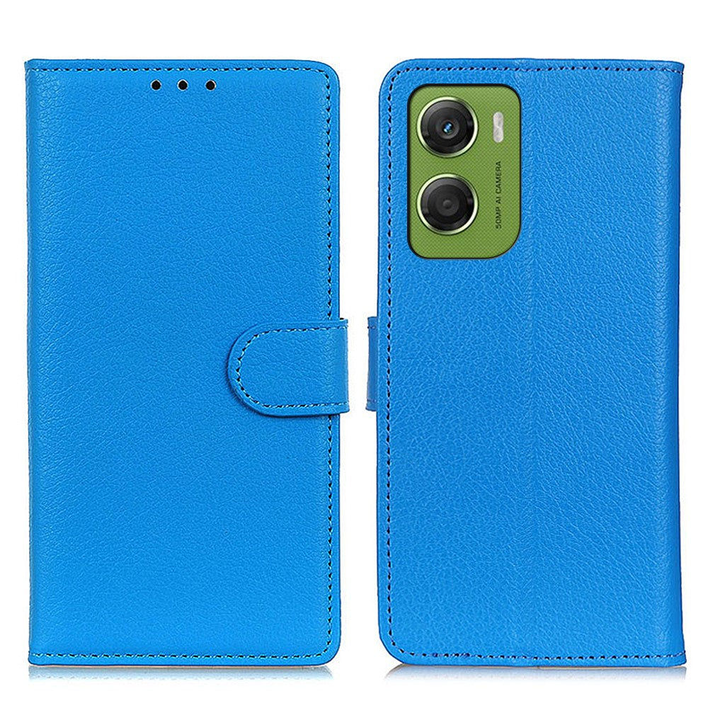 For Motorola Moto G06 4G Wallet Case PU Leather Phone Cover Litchi Texture
