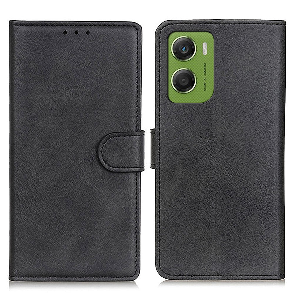 For Motorola Moto G06 4G Case Cowhide Texture Leather Wallet Stand Phone Cover