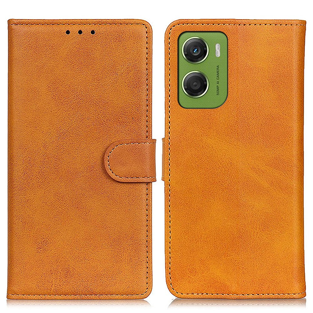 For Motorola Moto G06 4G Case Cowhide Texture Leather Wallet Stand Phone Cover