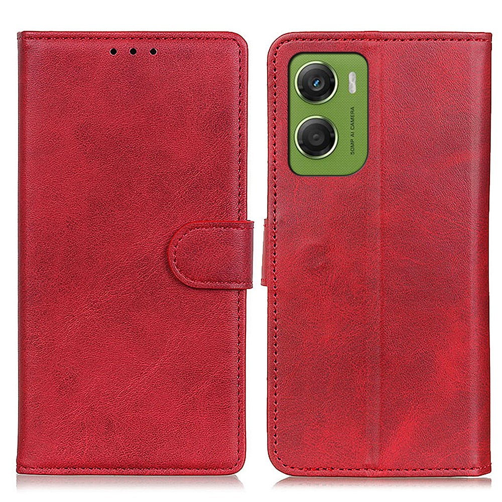 For Motorola Moto G06 4G Case Cowhide Texture Leather Wallet Stand Phone Cover