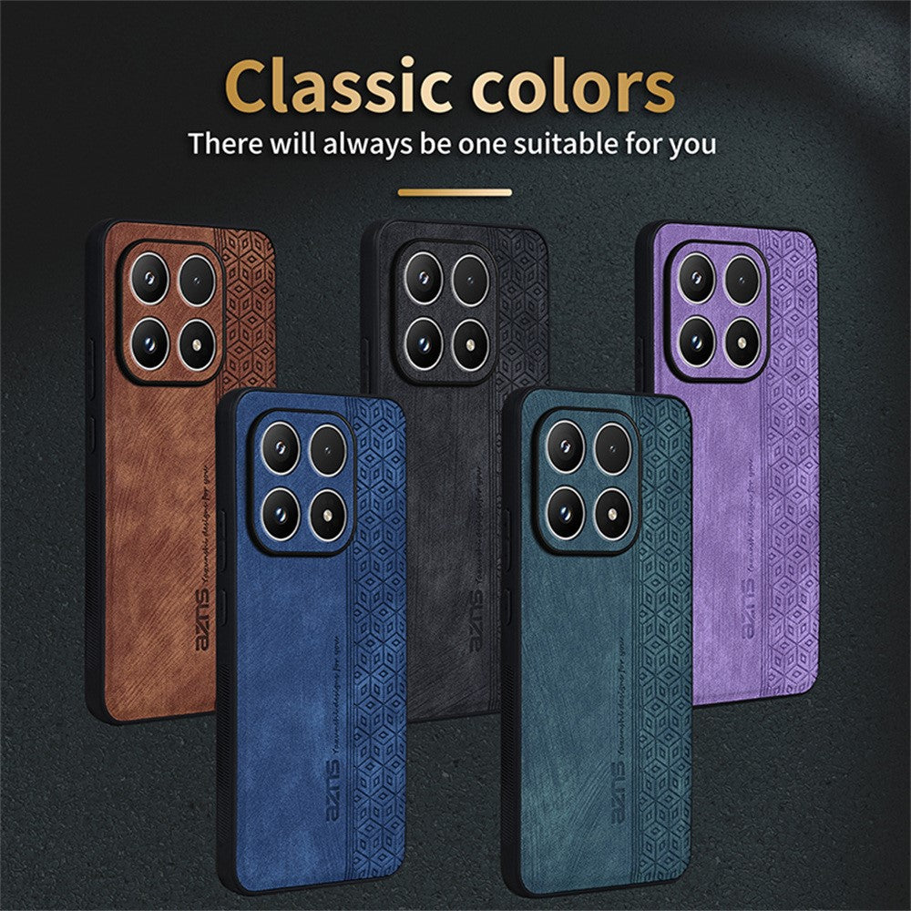 AZNS For Xiaomi 15T Case Protective PU Leather Covered TPU Phone Shell
