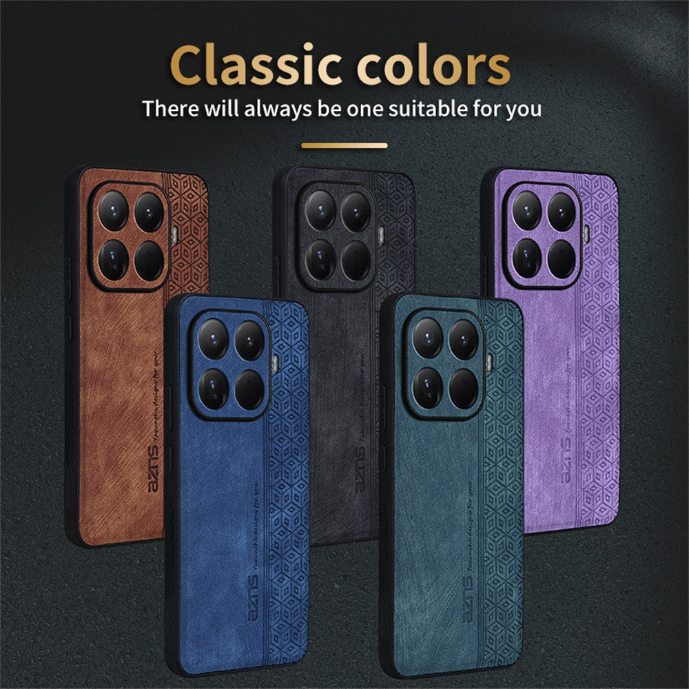 AZNS For Xiaomi 15T Pro Case Protective PU Leather Covered TPU Phone Shell
