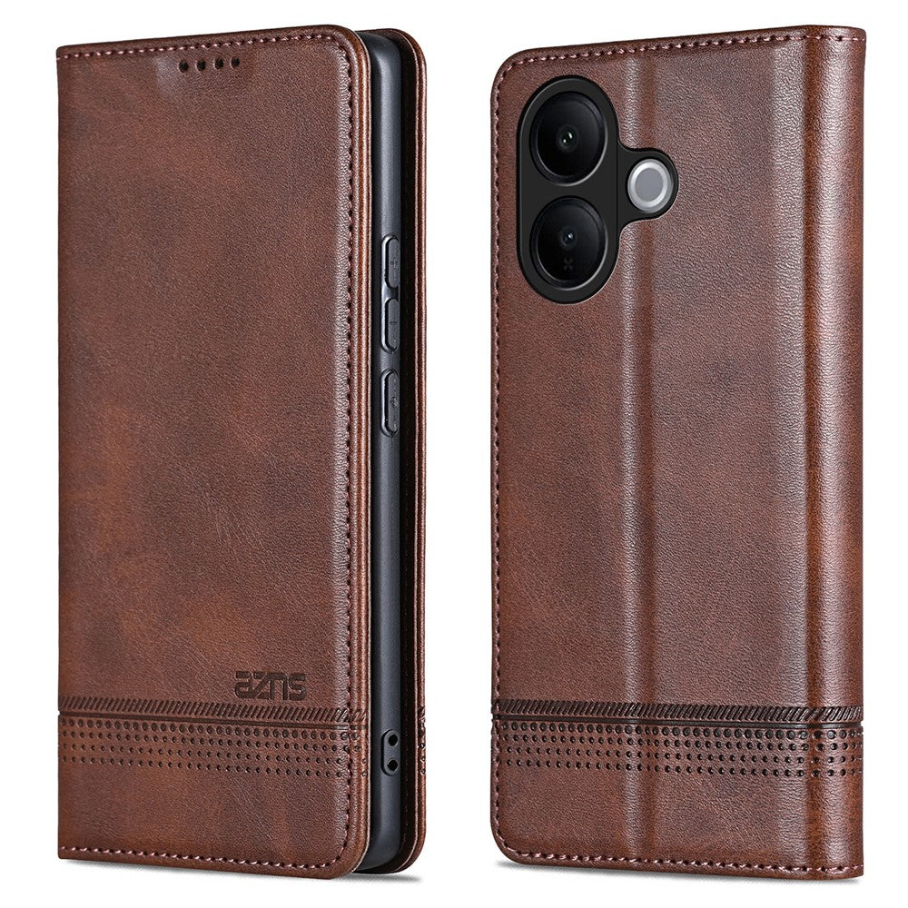 AZNS For vivo V60 Lite 5G Case Cowhide Texture PU Leather Wallet Phone Cover
