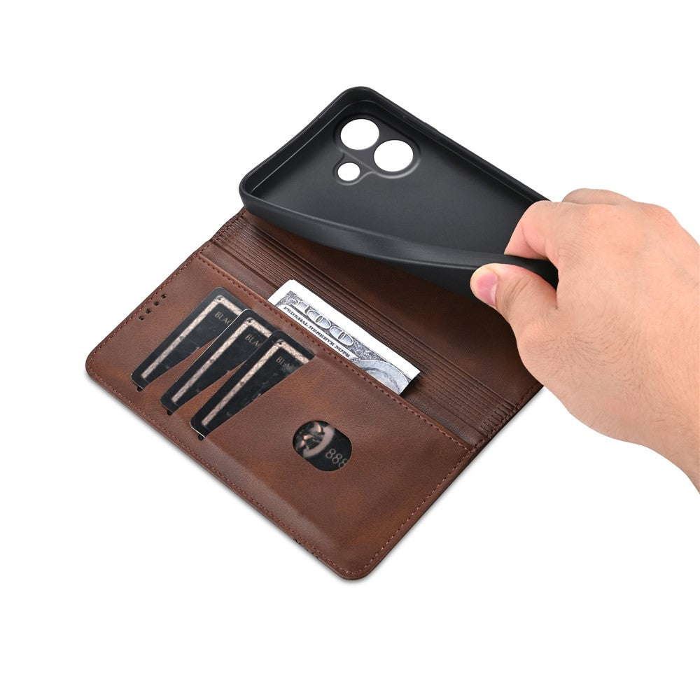 AZNS For vivo V60 Lite 5G Case Cowhide Texture PU Leather Wallet Phone Cover