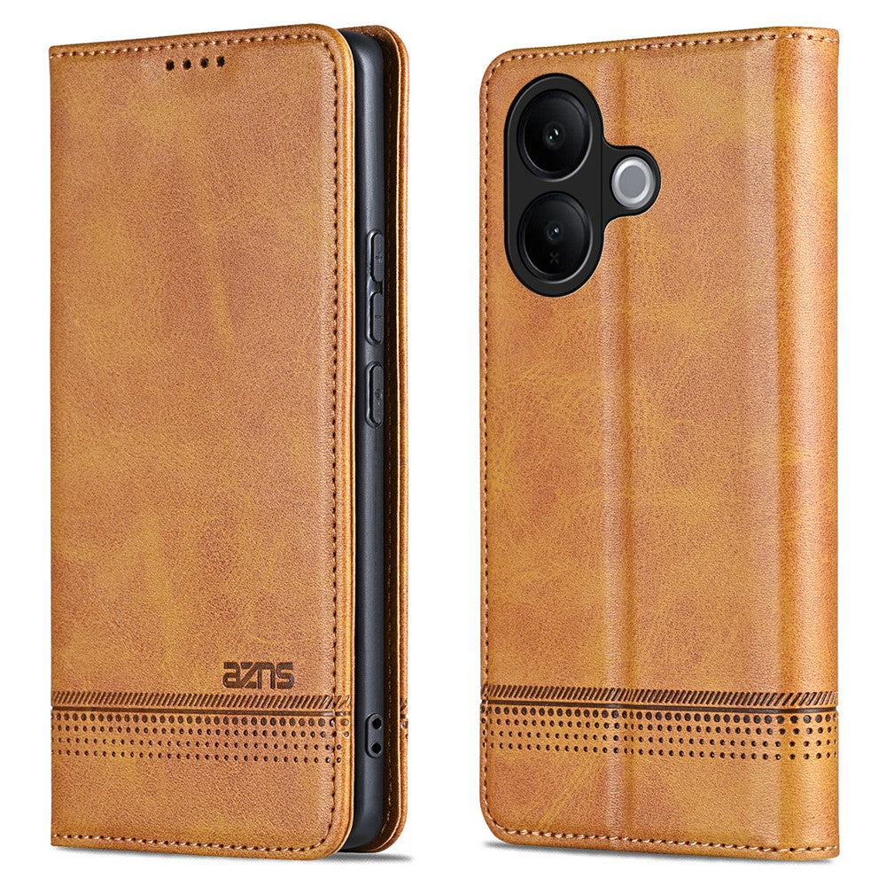 AZNS For vivo V60 Lite 5G Case Cowhide Texture PU Leather Wallet Phone Cover