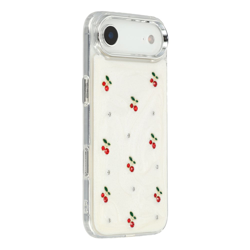 For iPhone Air  Case 3D Epoxy Cherry Design Soft TPU Back Cover
