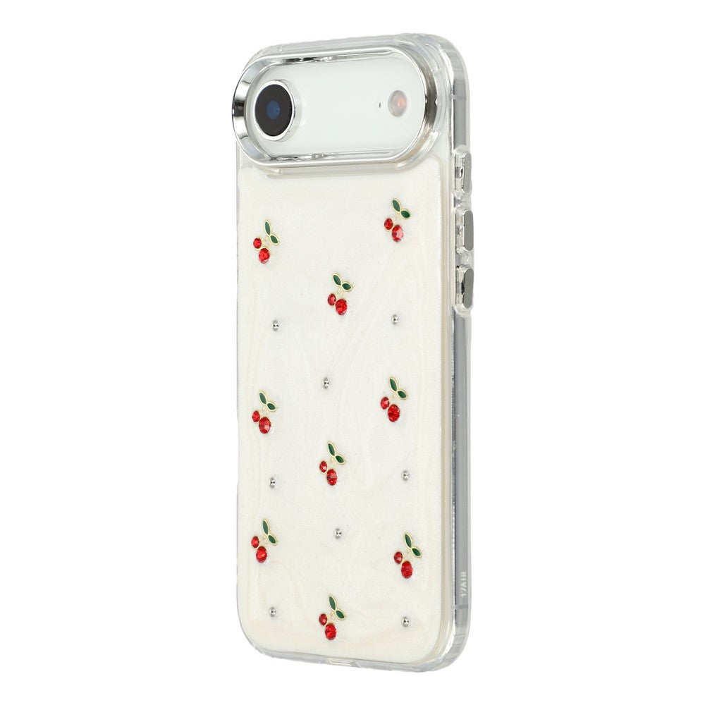 For iPhone Air  Case 3D Epoxy Cherry Design Soft TPU Back Cover