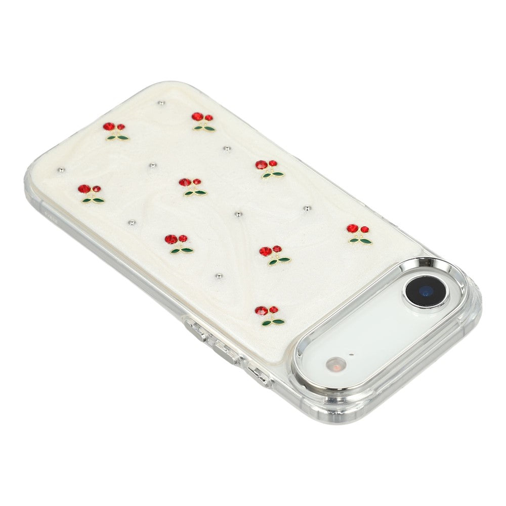 For iPhone Air  Case 3D Epoxy Cherry Design Soft TPU Back Cover