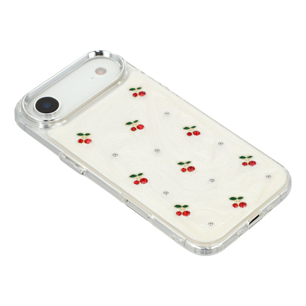 For iPhone Air  Case 3D Epoxy Cherry Design Soft TPU Back Cover