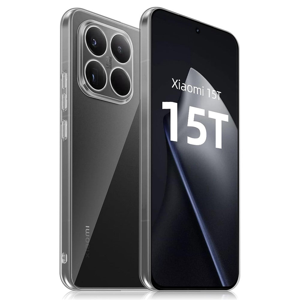 For Xiaomi 15T Case Anti-Fingerprint Crystal Clear TPU Phone Cover