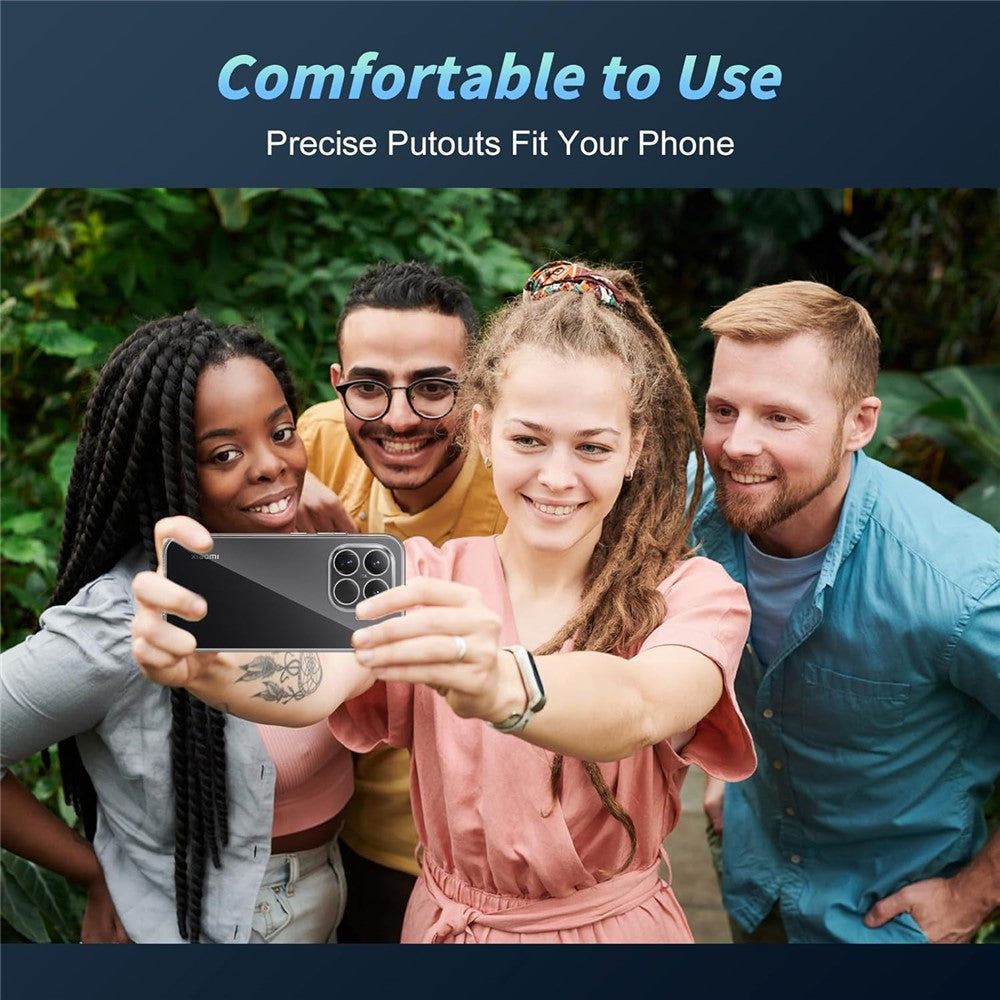 For Xiaomi 15T Pro Clear TPU Anti-Scratch Phone Case + 2.5D Arc Edge Screen Protector