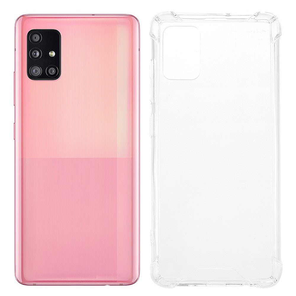For Samsung Galaxy A51 5G SM-A516 Case Reinforced Corners Acrylic + TPU Clear Phone Cover