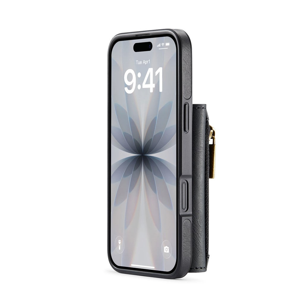 DG.MING M5 Series For iPhone 17 Case Detachable Magnetic Leather Phone Cover with Card Slots