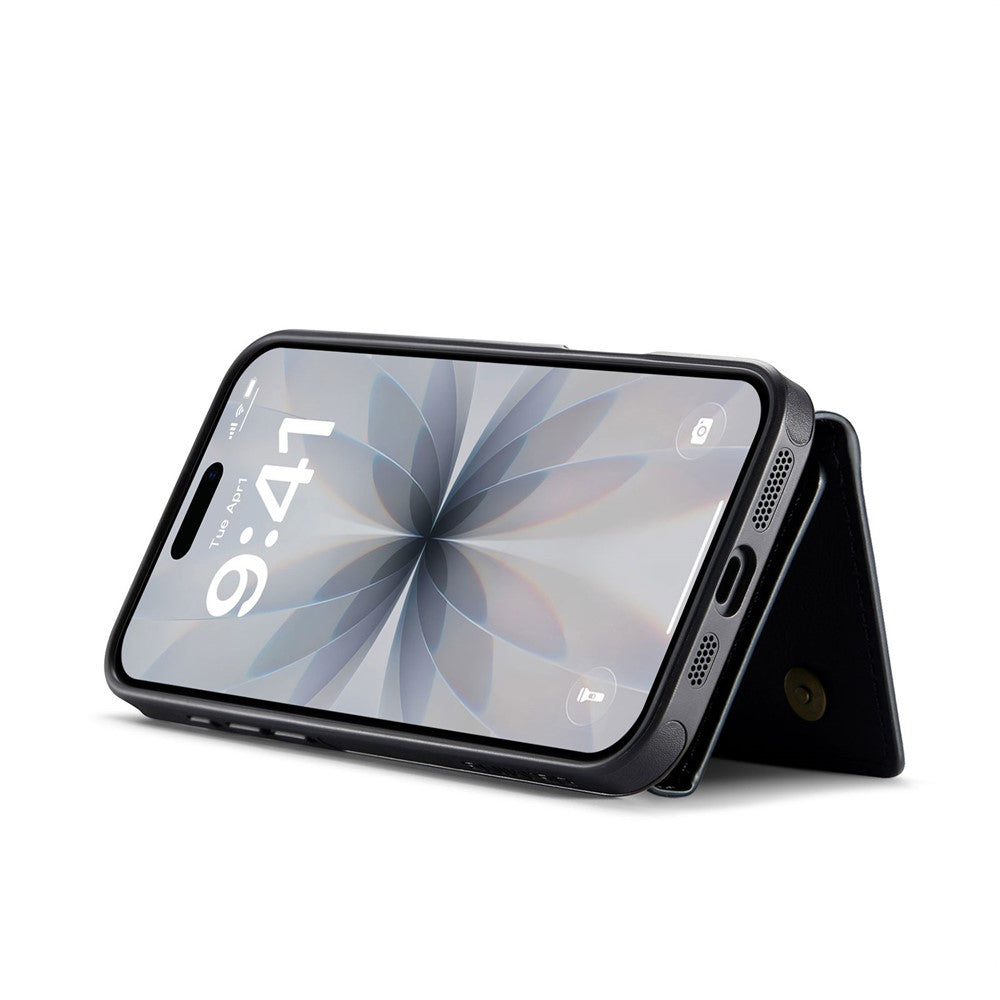 DG.MING M5 Series For iPhone 17 Case Detachable Magnetic Leather Phone Cover with Card Slots