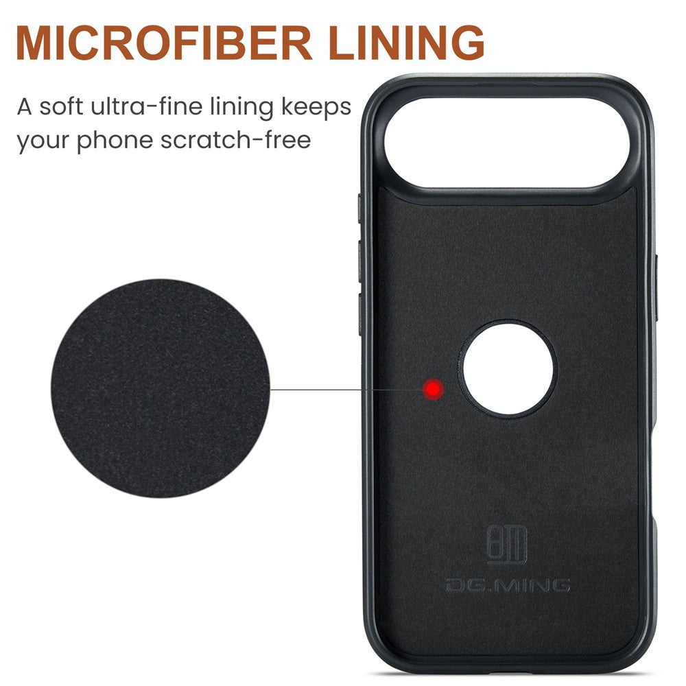 DG.MING M5 Series For iPhone Air Case Detachable Magnetic Leather Phone Cover with Card Slots