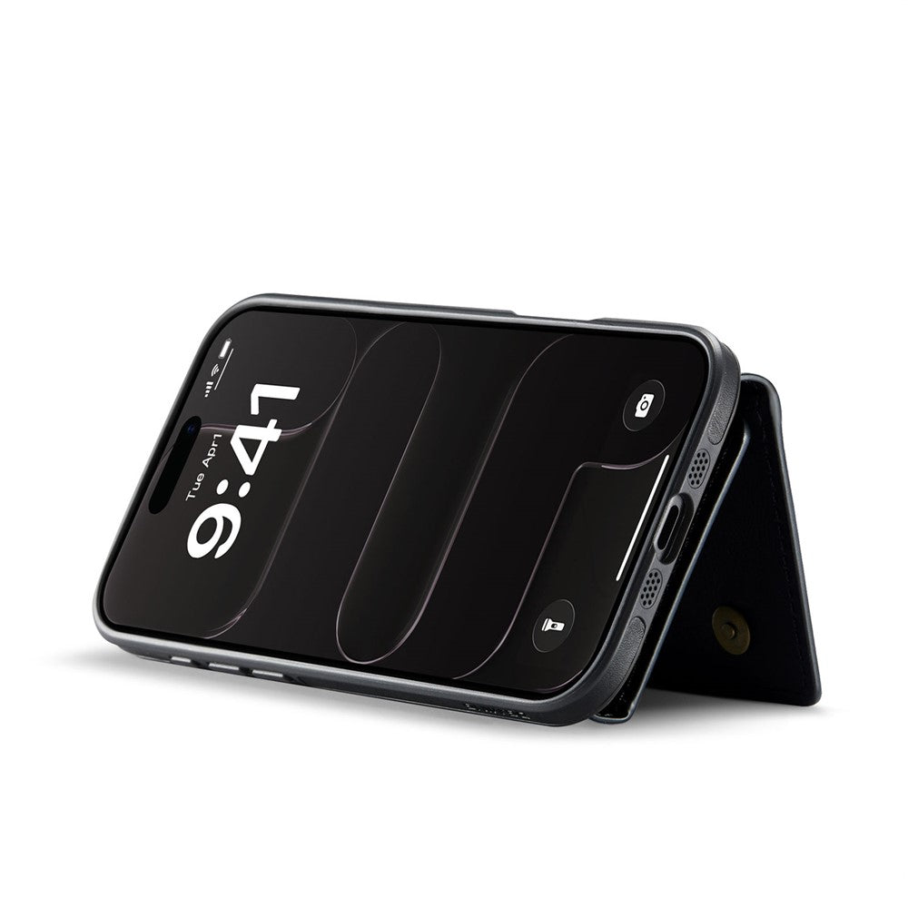 DG.MING M5 Series For iPhone Air Case Detachable Magnetic Leather Phone Cover with Card Slots