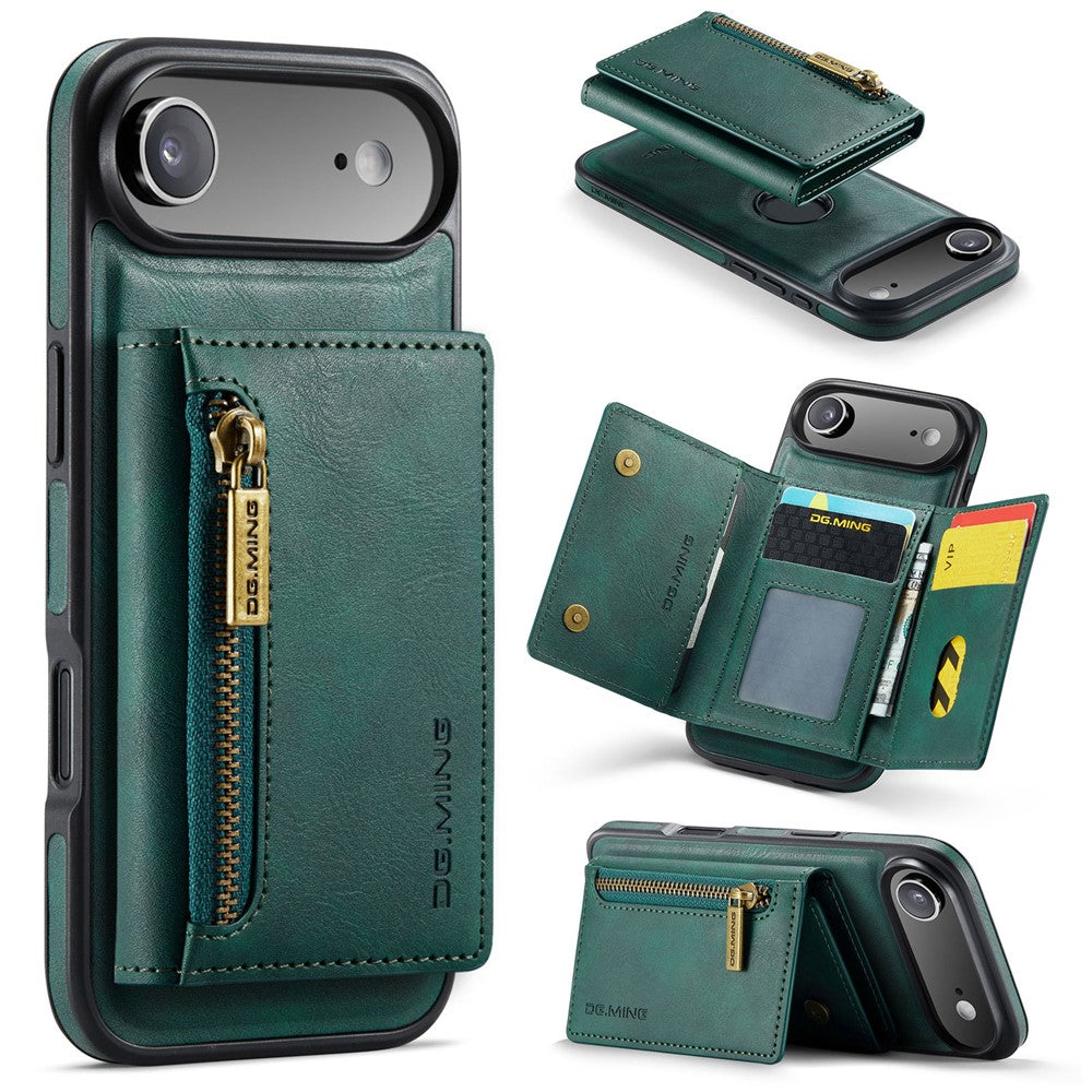 DG.MING M5 Series For iPhone Air Case Detachable Magnetic Leather Phone Cover with Card Slots