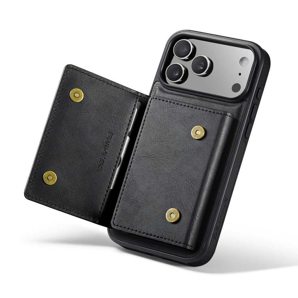 DG.MING M5 Series For iPhone 17 Pro Max Case Detachable Magnetic Leather Phone Cover with Card Slots
