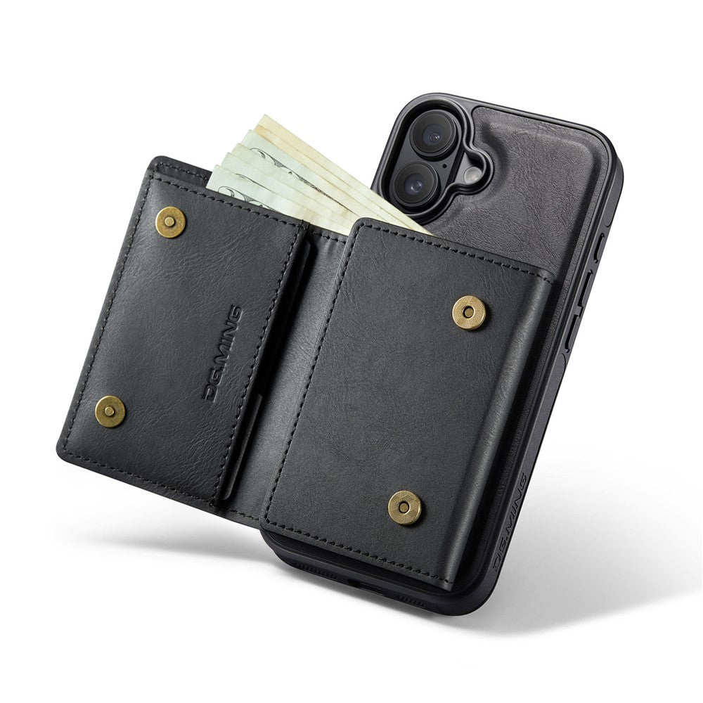 DG.MING M6 Series For iPhone 17 Case Magnetic Wallet PU + PC + TPU Phone Cover