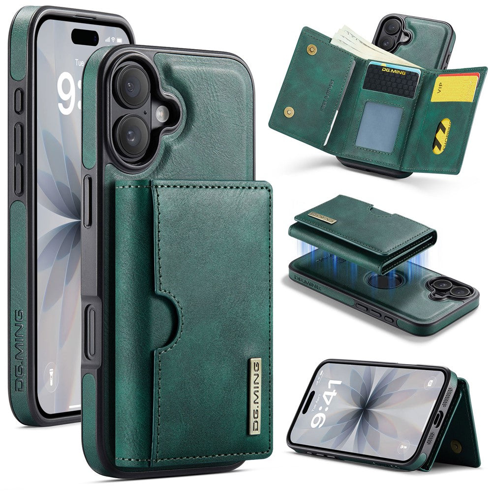 DG.MING M6 Series For iPhone 17 Case Magnetic Wallet PU + PC + TPU Phone Cover