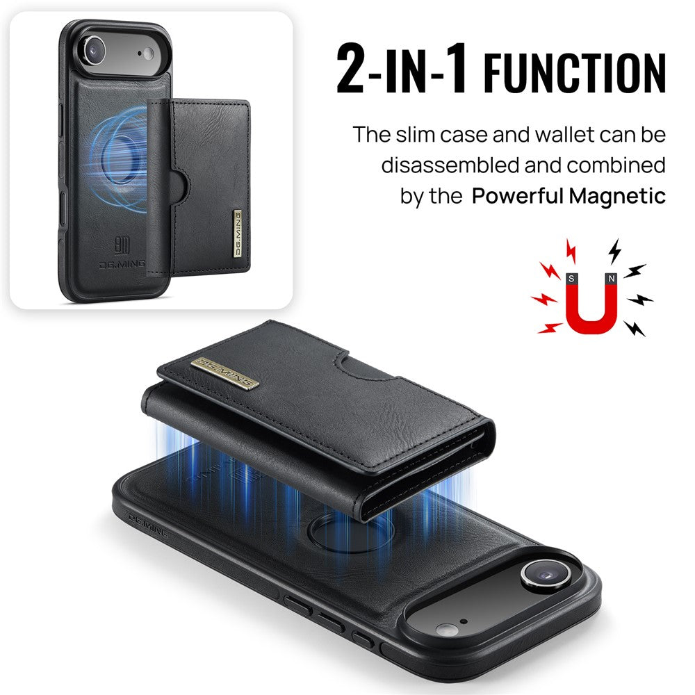 DG.MING M6 Series For iPhone Air Case Magnetic Wallet PU + PC + TPU Phone Cover