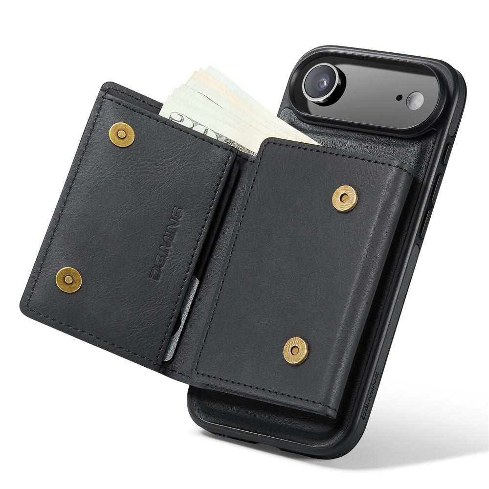 DG.MING M6 Series For iPhone Air Case Magnetic Wallet PU + PC + TPU Phone Cover