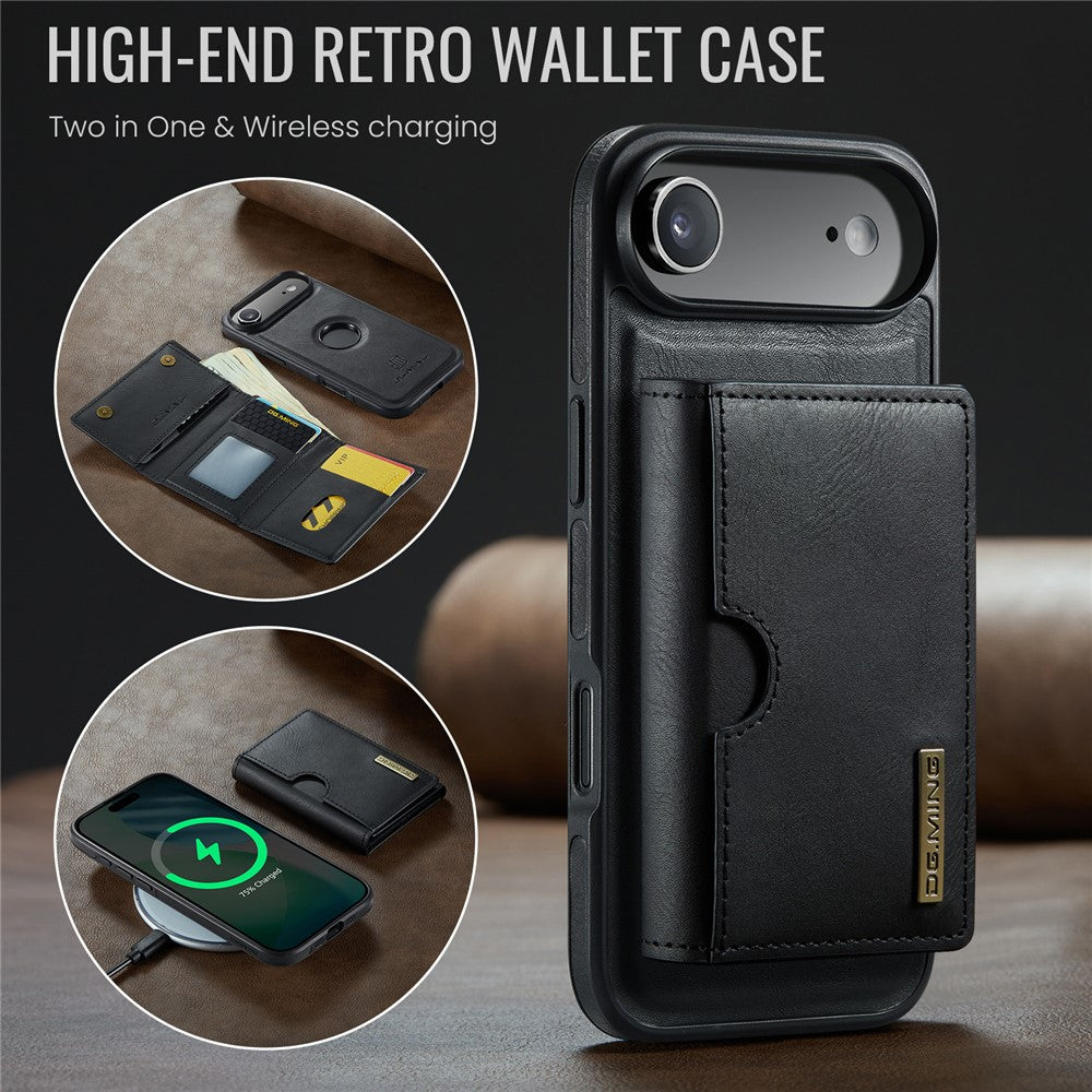 DG.MING M6 Series For iPhone Air Case Magnetic Wallet PU + PC + TPU Phone Cover