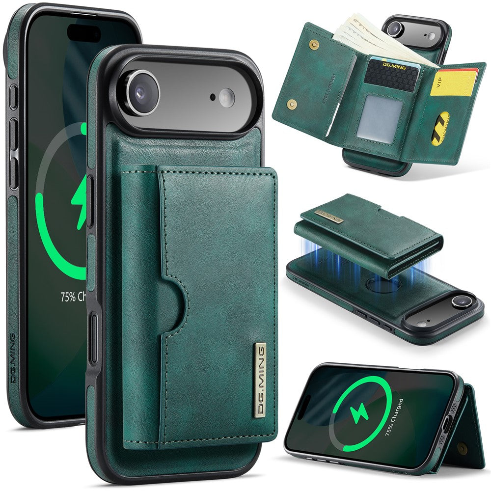 DG.MING M6 Series For iPhone Air Case Magnetic Wallet PU + PC + TPU Phone Cover