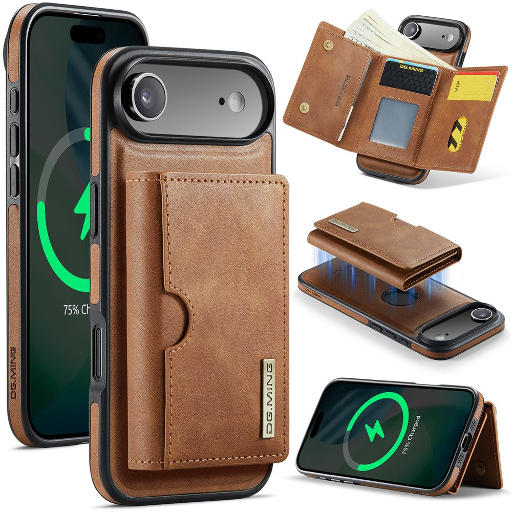 DG.MING M6 Series For iPhone Air Case Magnetic Wallet PU + PC + TPU Phone Cover