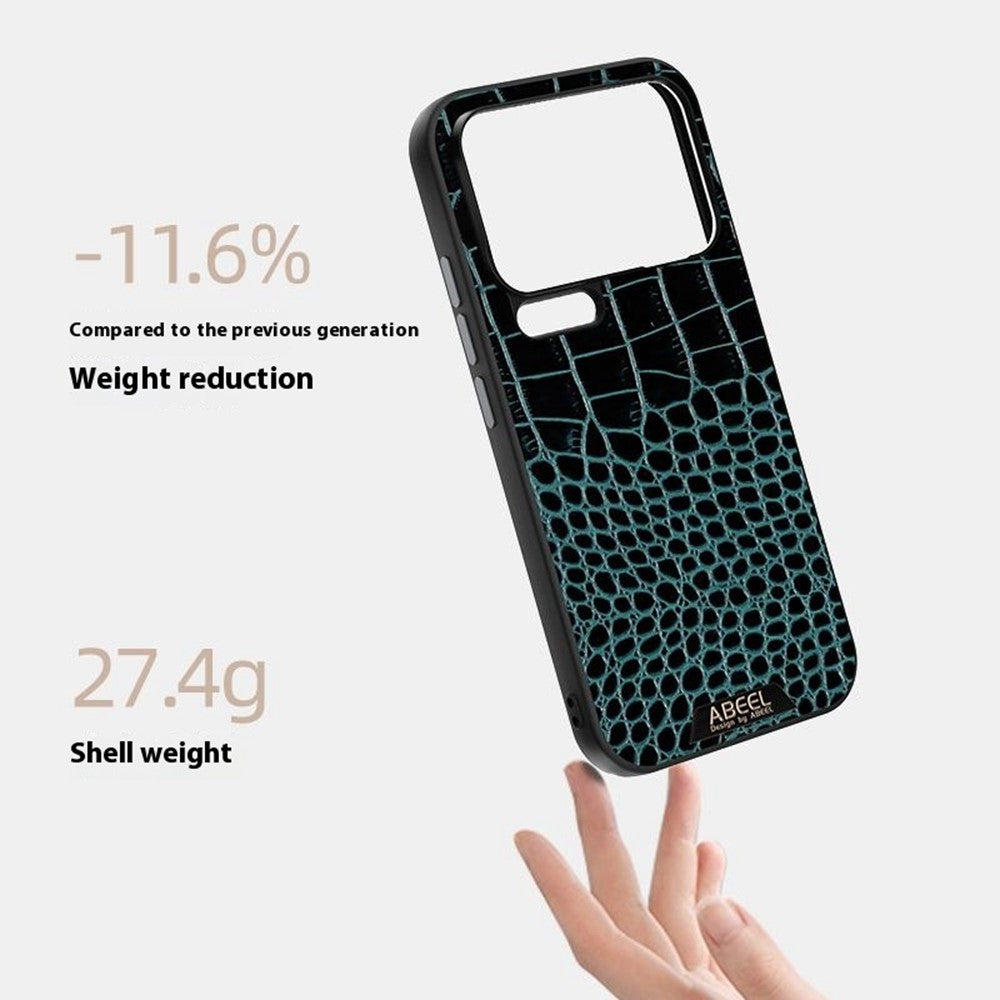 ABEEL For Xiaomi 17 Pro Case Compatible with MagSafe Crocodile Texture Micro-Embossing Back Cover