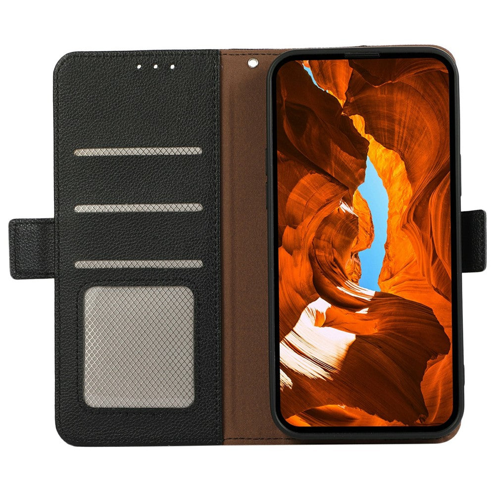 ABEEL For Xiaomi Redmi Note 15 Pro 5G Case Litchi Texture Leather RFID Blocking Phone Cover