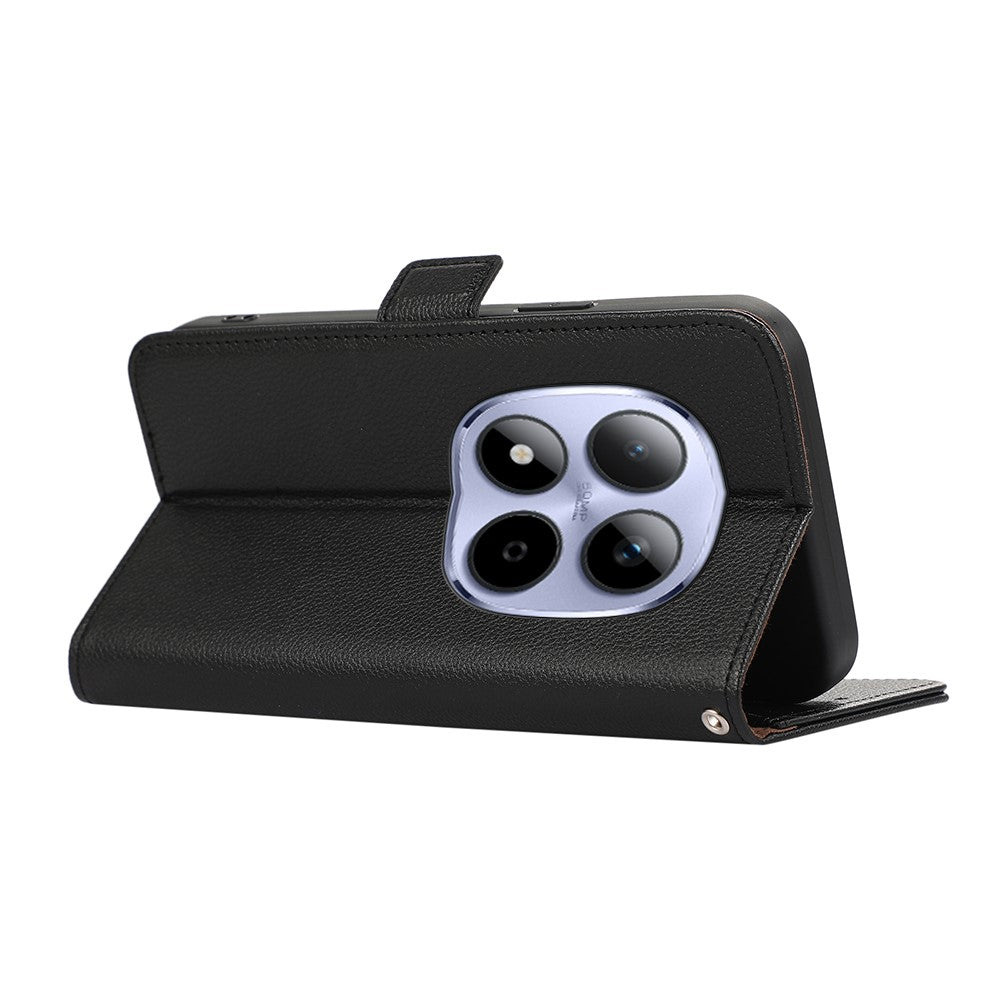 ABEEL For Xiaomi Redmi Note 15 Pro 5G Case Litchi Texture Leather RFID Blocking Phone Cover