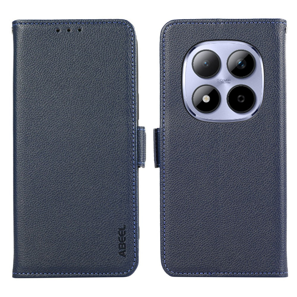 ABEEL For Xiaomi Redmi Note 15 Pro+ 5G Case Litchi Texture Leather RFID Blocking Phone Cover