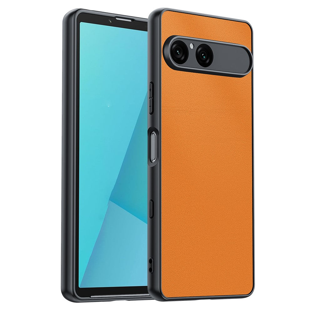 Étui pour Sony Xperia 10 VII en cuir PU enduit de PC + TPU, protection antichoc